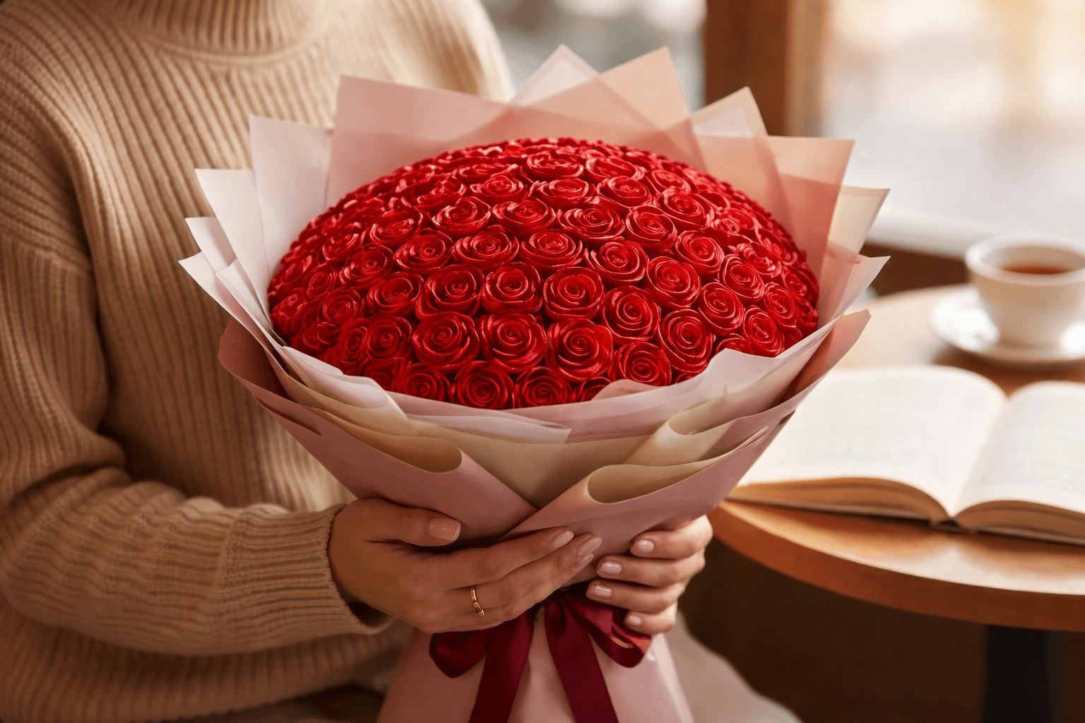 Eternal Bloom Luxury Rose Bouquet – Handcrafted Romantic Gift