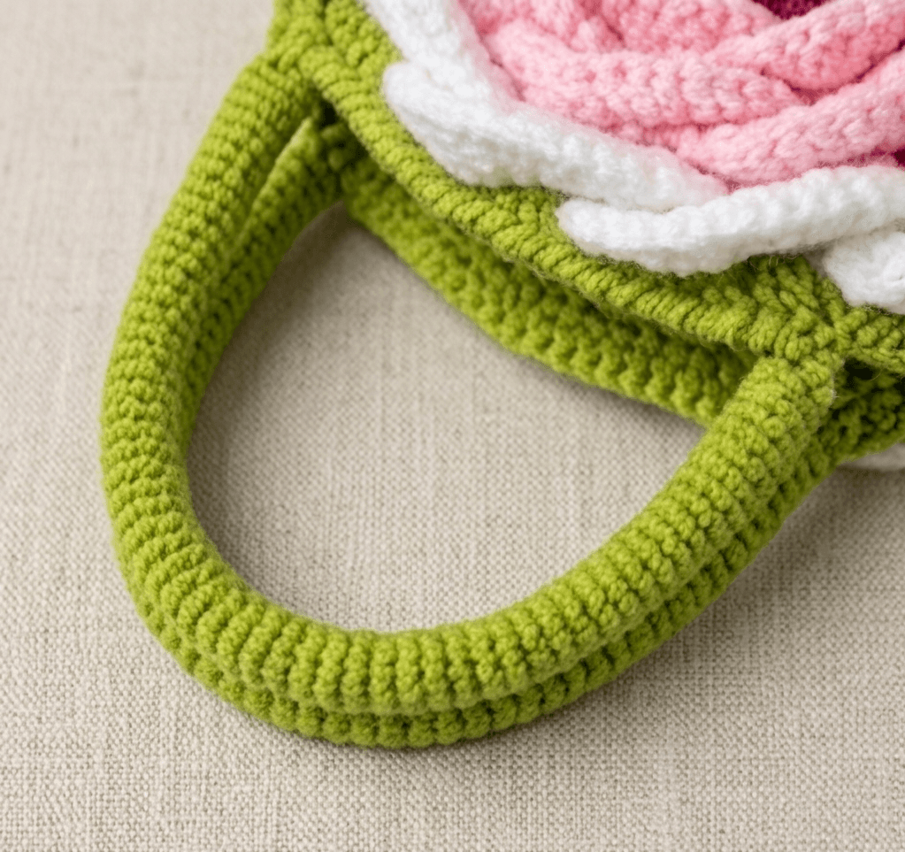 BloomCraft Handmade Crochet Floral Handbag β Elegant Rose Design Mini Purse for Women & Girls β image 2