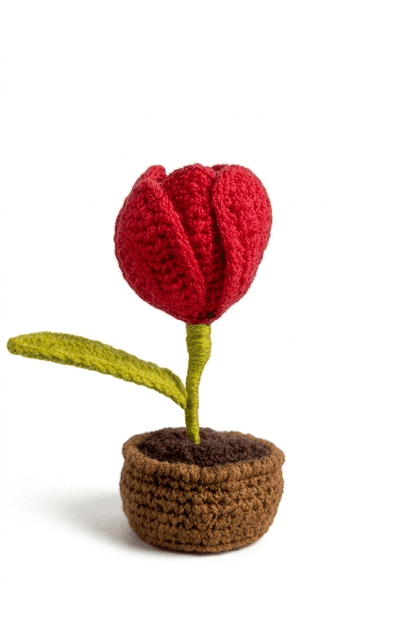 Blooming Love Crochet Flower Pot β image 2